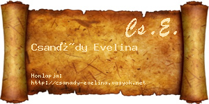 Csanády Evelina névjegykártya